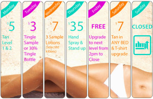 june tanning specials